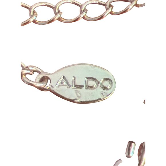 Aldo Gold Tone Coin Chain Bracelet Elizabeth Half Penny Layer Adj 7.5" + 2" - Picture 5 of 6